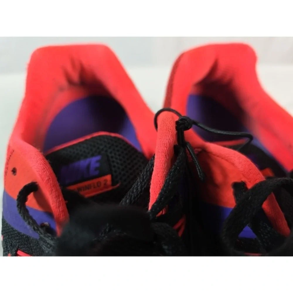 Womens Nike Running Shoes Zoom‎ Winflo 2 Black Red Athletic 807279-006 Size 8.5
